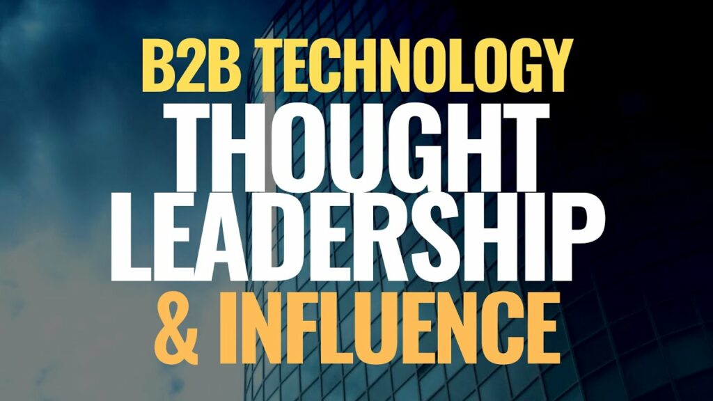 YouTube thumbnail: B2B Technology, Thought Leadership, and Influence | Sarbjeet Johal and Tim Williams