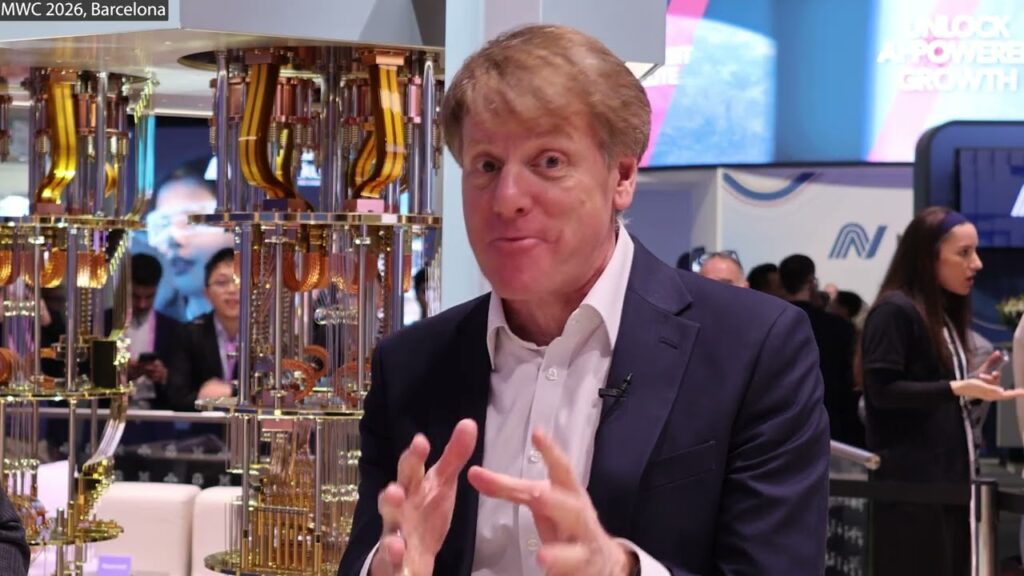 YouTube thumbnail: Crypto Security and Communication Systems | Mark Hughes and Sarbjeet Johal at MWC 2026