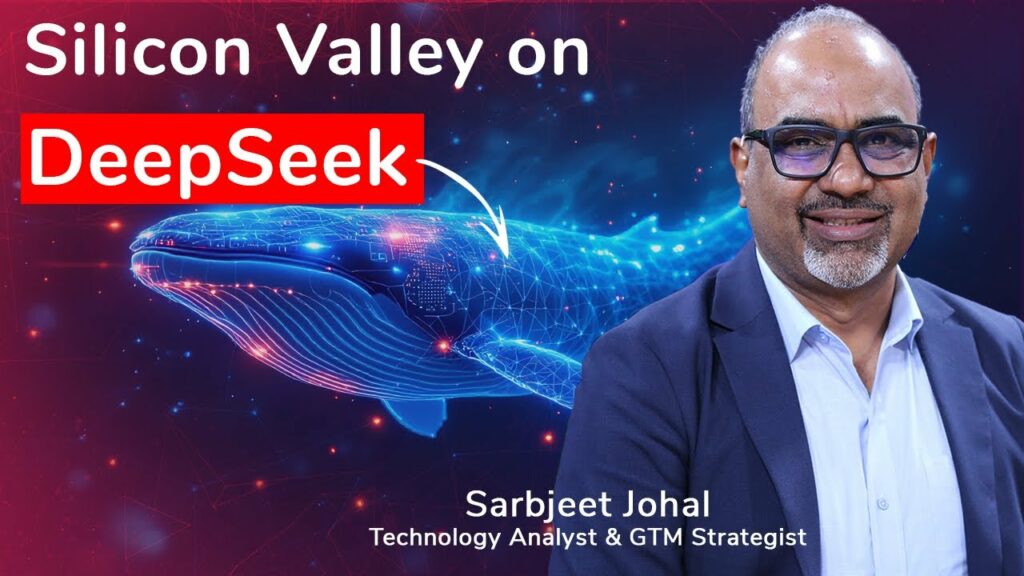 YouTube thumbnail: DeepSeek and Enterprise AI Adoption | Efi Pylarinou and Sarbjeet Johal