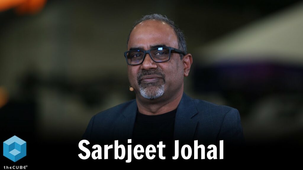 YouTube thumbnail: Sarbjeet Johal and John Furrier | AWS Summit San Francisco 2022