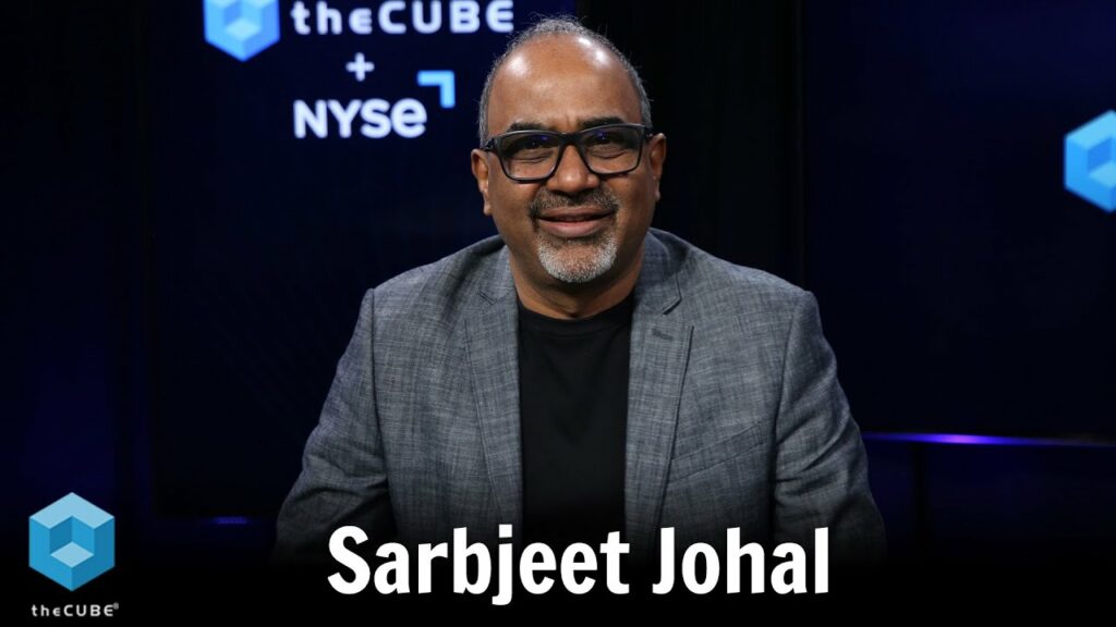 YouTube thumbnail: Sarbjeet Johal and John Furrier | NYSE Wired CMO Leaders Summit